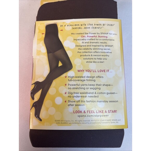SPANX Star Power Center Stage High Waisted Shaping Tights Java Size E - Picture 5 of 6